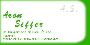 aron siffer business card